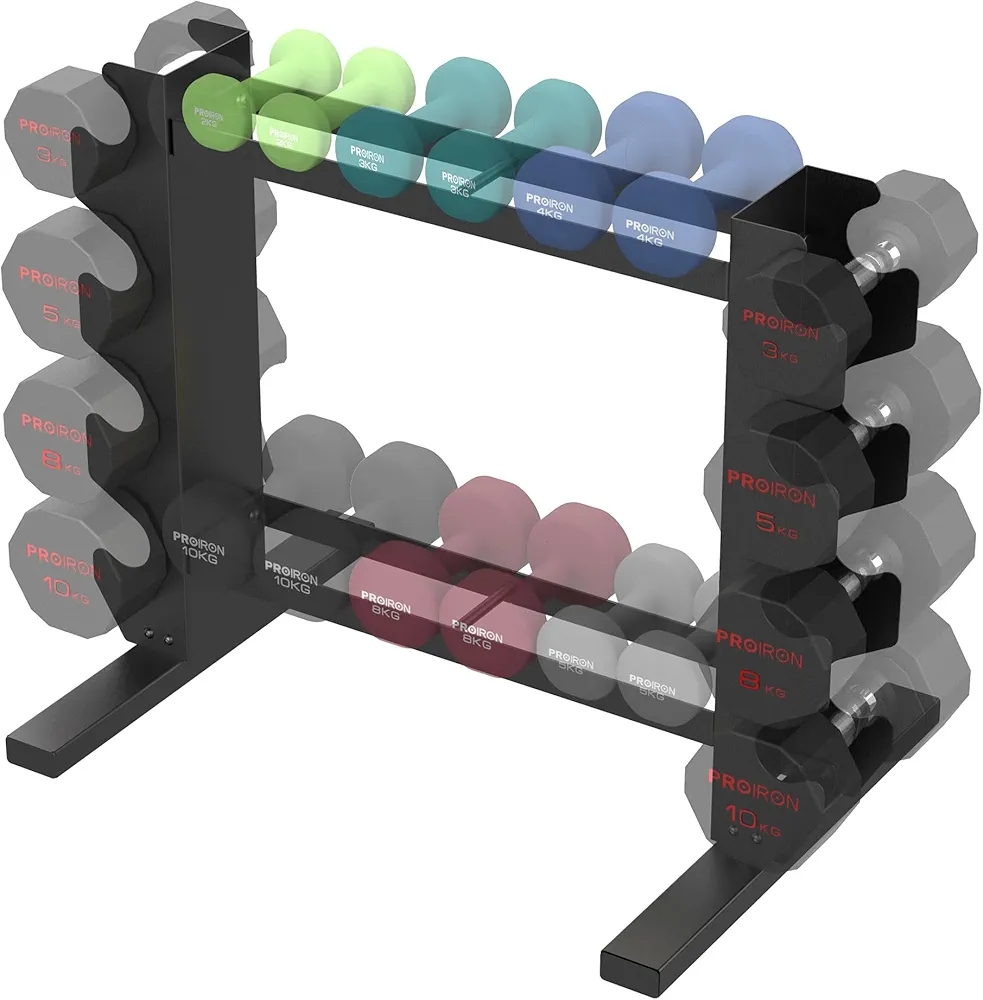 PROIRON Compact Dumbbell Rack Stand Only, Stable Dumbbell Storage Rack with Extra Long Steel Pipe Base ,Weight Rack for Dumbbells Strength Training Dumbbell Racks，Weight Rack for Home Gym Storage,Max.Weight 450 lbs.