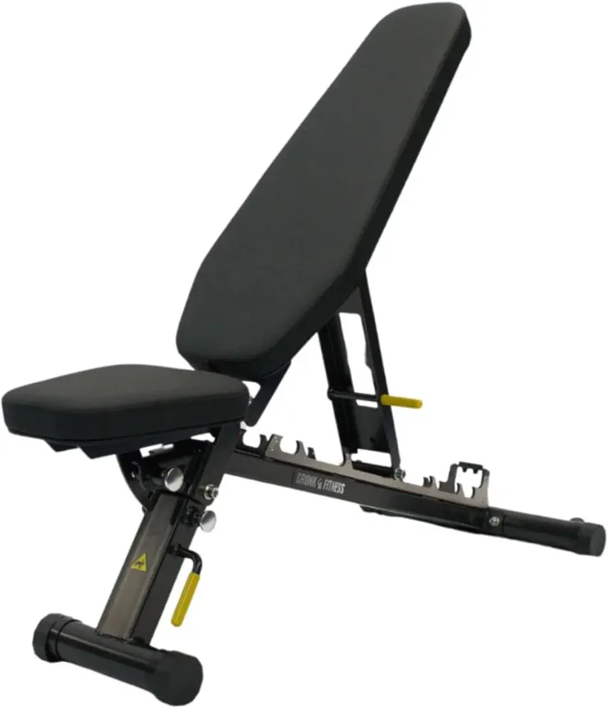 Gronk Fitness FID Bench Folding Adjustable Weight Bench | Flat/Incline/Decline | Adjustable Bench for Home