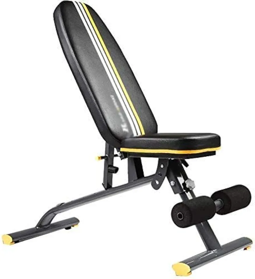 Weight Bench Adjustable, Foldable Press Exercise Gym Bench Decline Bench, Press Exercise Gym Bench for Weightlifting and Strength Training,Black