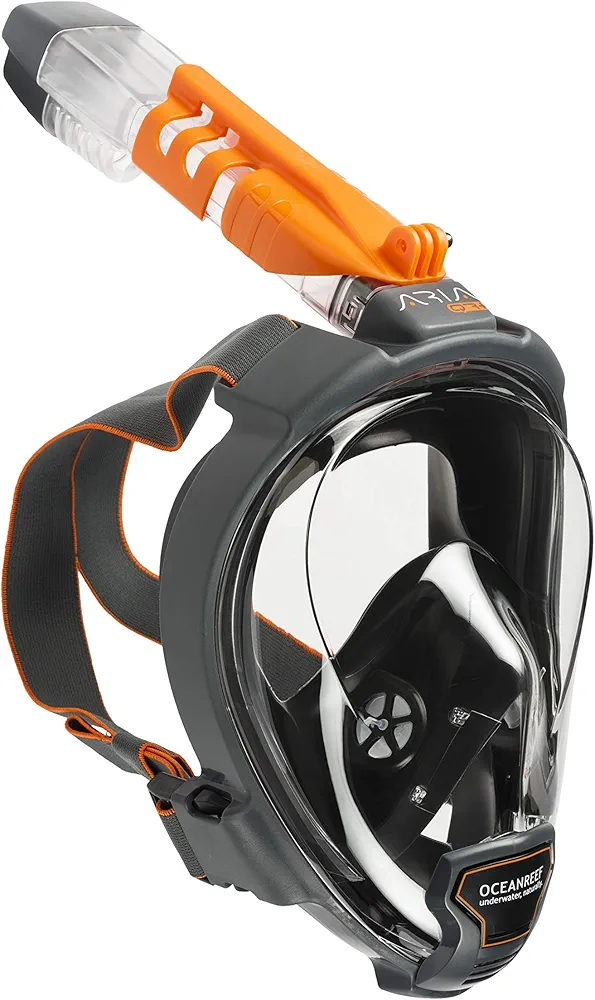 OCEAN REEF - Aria QR + Quick Release Snorkeling Mask - Full Face Snorkeling Mask - 180 Degree Underwater Vision - 8 Colours and 4 Sizes