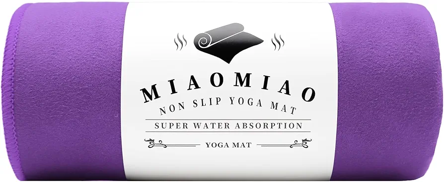 MIAOMIAO Non-Slip Hot Yoga Towel Set,Super Absorbent Microfiber in, 24.5" x 72" - Anti-Slip, Injury Free Design for Pilates, Yoga Mats, Exercise, and Fitness Gear