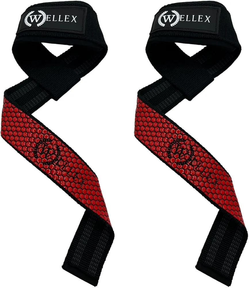 Wrist Straps for Weightlifting, Powerlifting - Lifting Straps for Strength Training - Padded Neoprene & polyester cotton with anti slip gel.