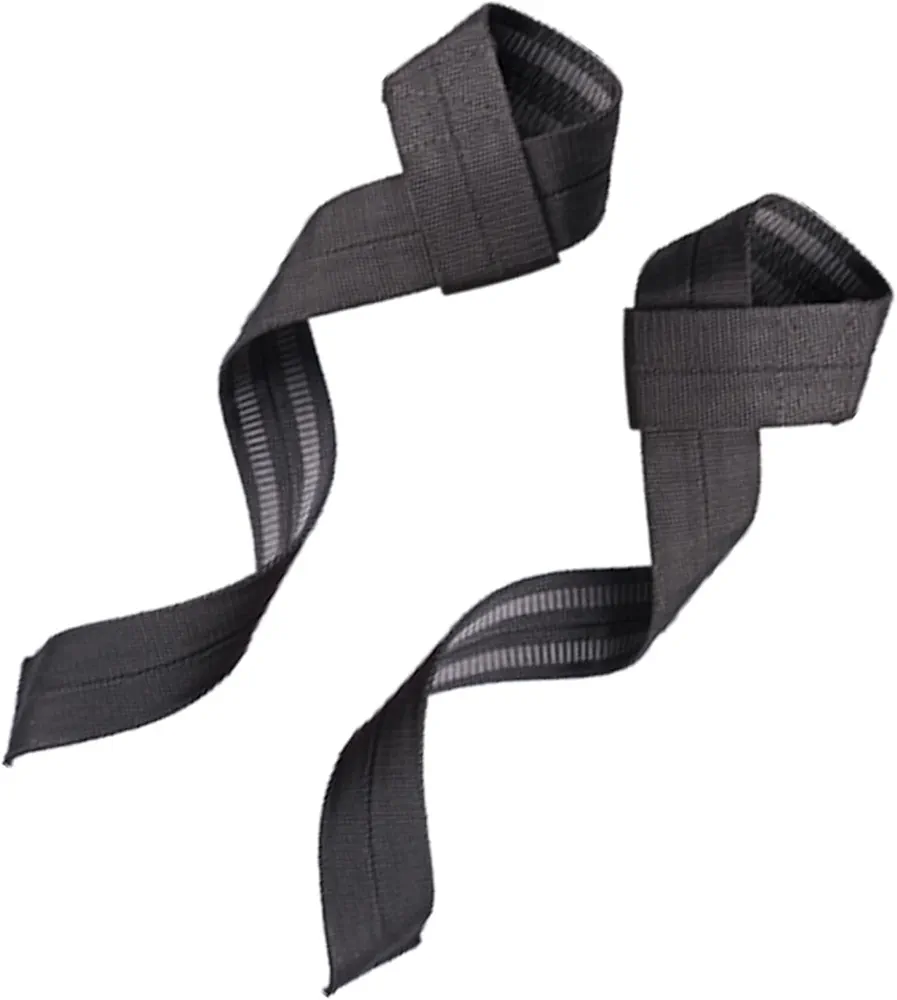1Pair Antislip Weightlifting Straps Wrist Support Wrap Strength Training Deadlifts Straps Heavy Duty Nylon Wrist Wrap