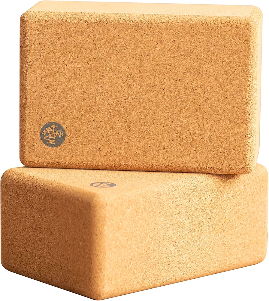 Manduka Yoga Block - Fine-Grain Cork Block, Yoga Equipment, Home Gym Accessory, Pilates Tool, Lightweight for Travel, Extra Firm Workout Accessory with Comfortable Edges