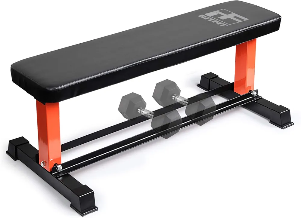 RITFIT WEIGHT BENCH Multi Purpose Strength Training Benches for Home Workouts, Compact Adjustable Weight Bench with Storage Space, No Assembly Required