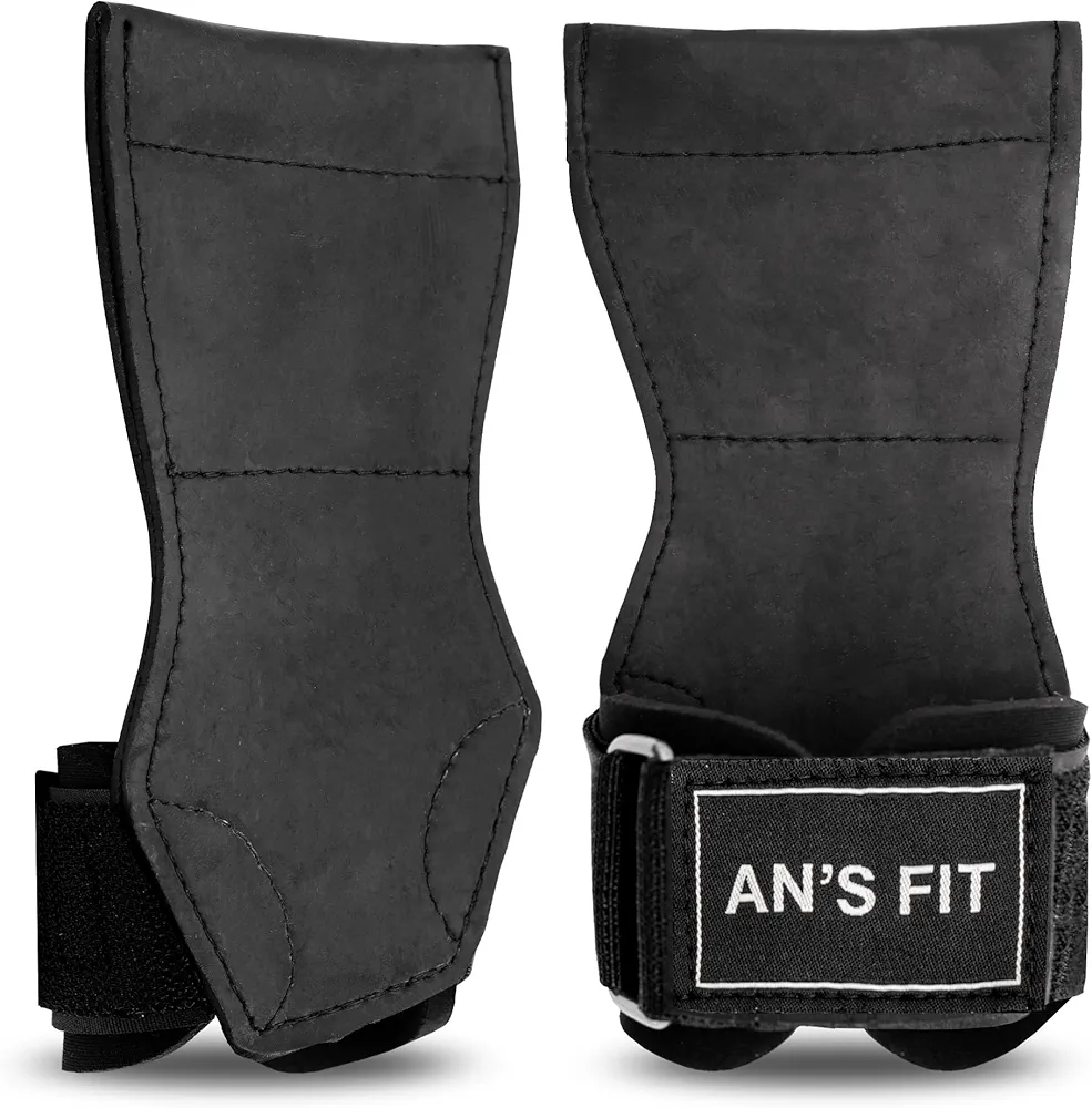 An'S Fit Wrist Strap for Weight lifting - Grip Support for Deadlift and Powerlifting Gym Workout Lifting Wrist Hooks