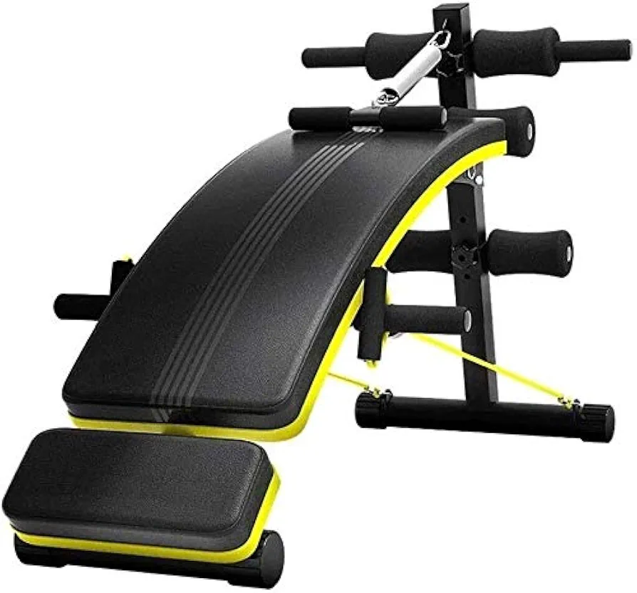 Weight Bench Adjustable, Press Exercise Gym Bench Decline Bench Utility Workout Bench, for Bench Press, Sit-ups, Leg Lifts, Full Body Fitness,Black