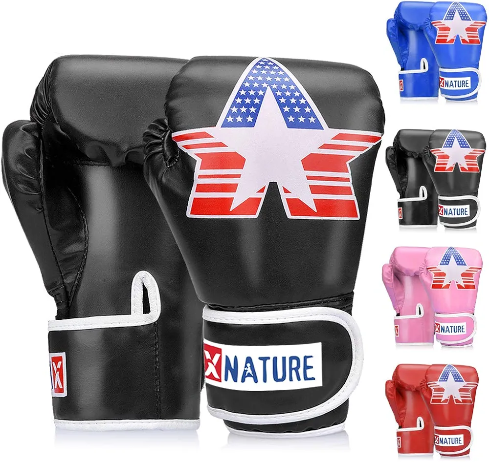 4oz 6oz 8oz PU Kids Boxing Gloves, Children Kickboxing Sparring Youth Boxing Or Training Gloves Age 5-12 Years