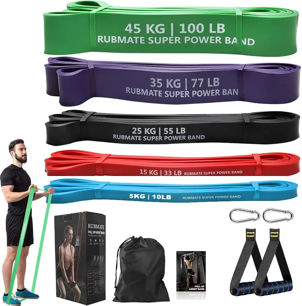 Resistance Bands, Pull Up Assist Band, Natural Latex Rubber for Workout Body Stretch Powerlifting Band Fitness Sport Training for Home Gym