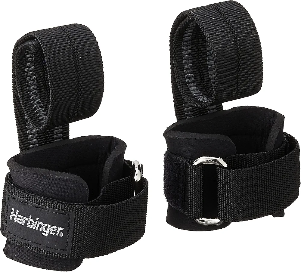 Harbinger Big Grip No-Slip Nylon Lifting Straps with DuraGrip (Pair)