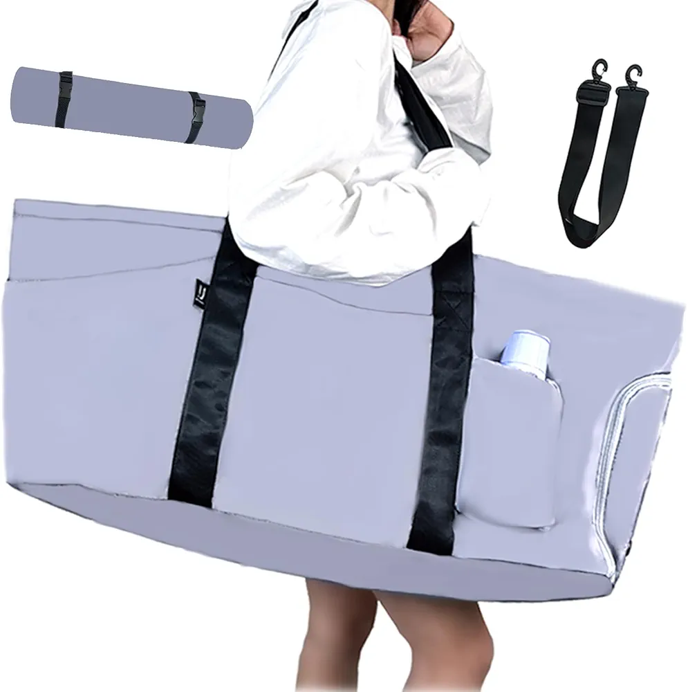 Yoga Mat Bag with Shoes compartment & Wet Compartment & shoulder bag &crossbody yoga bag large yoga bag with Yoga Mat Holder Yoga Bag with Adjustable Mat Strap for Women Men