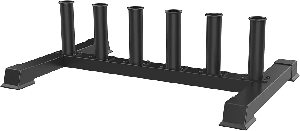 Freestanding Barbell Holder, Floor Stand Vertical 6 Bar Storage Rack for 2" Olympic Bars