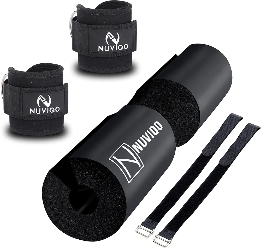 Barbell Pad and Ankle Strap (Pair) Set