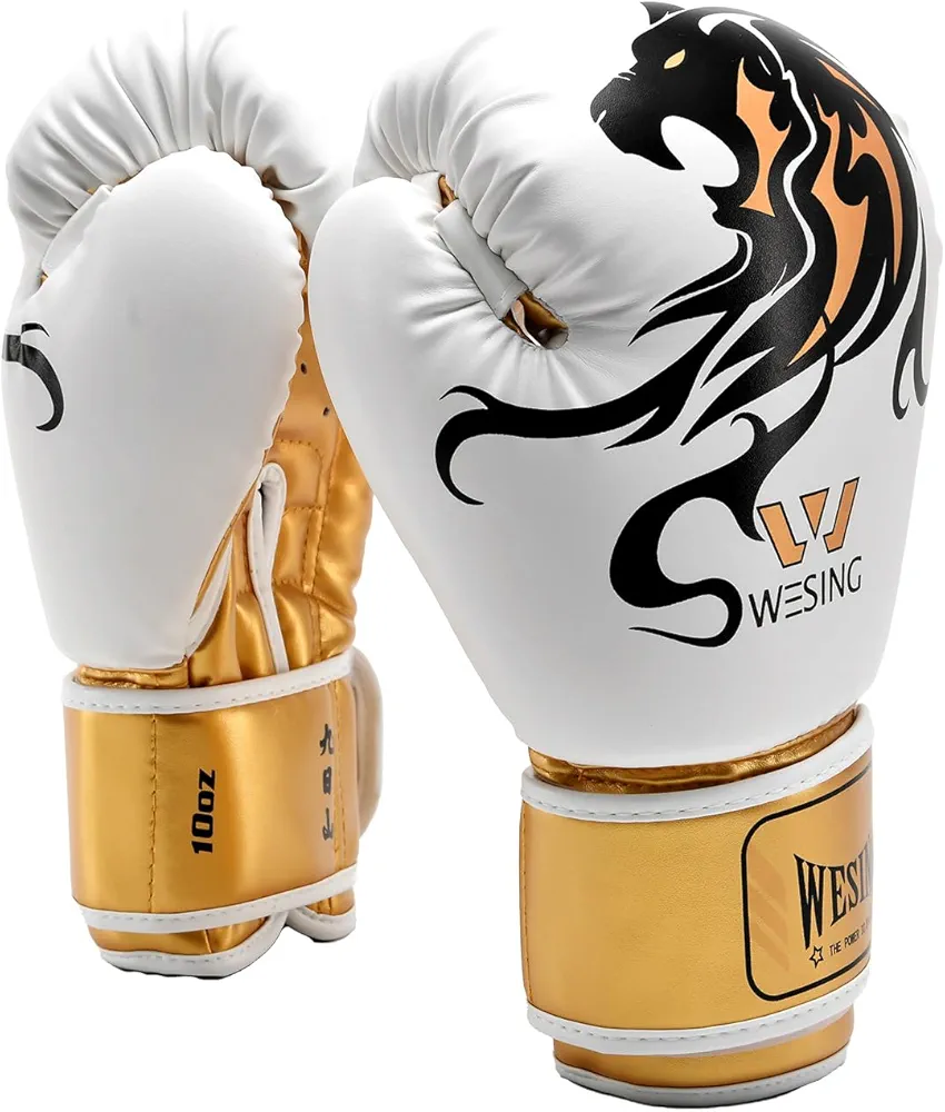 Wesing Pro Grade Boxing Gloves for Women and Men, Kickboxing Bagwork Gel Sparring Training Gloves Workout Exersize Gloves
