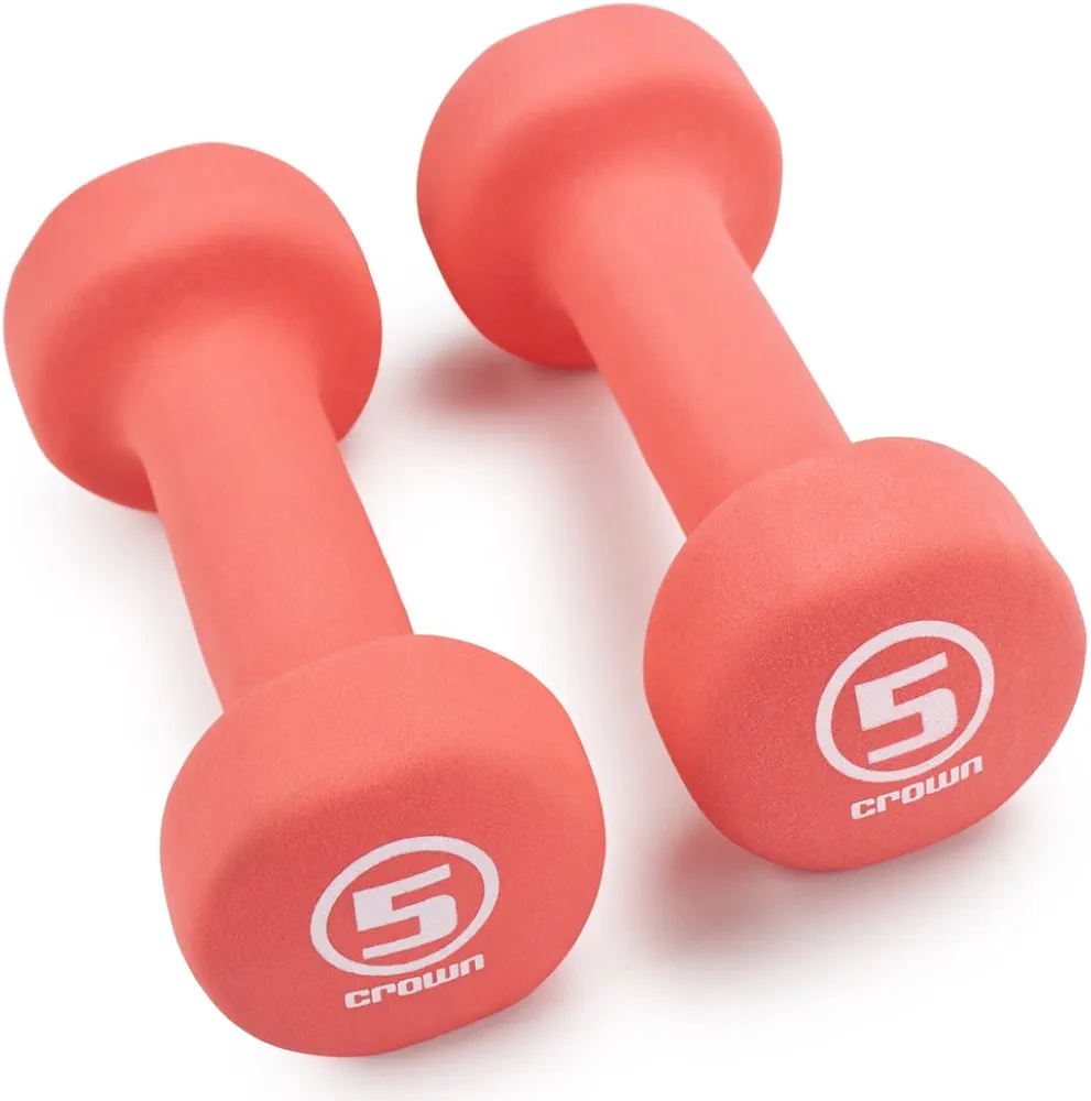 Crown Sporting Goods Neoprene Body Sculpting Hand Weights (1-Pair)