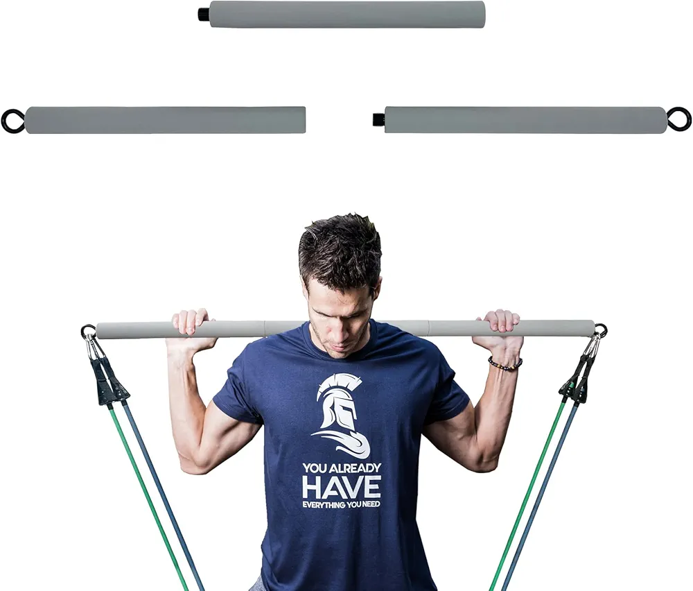 Resistance Band Bar, Resistance Bar, Body Workout Bar, Portable Pilates Bar, Home Gym Resistance Training Equipment, 26 or 39 Inches