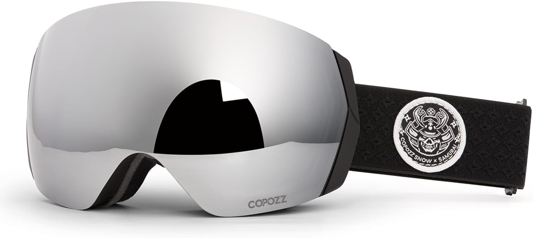 COPOZZ H2 Ski Goggles, Hyperbolic OTG Snow Goggles, Reduce Visual Distortion, UV 400, Snowboard Goggles for Adult Men Women