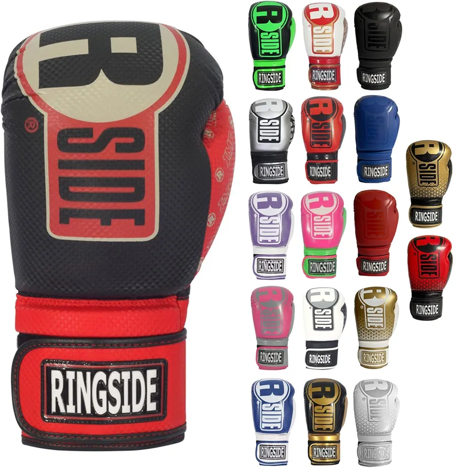 Ringside Unisex Adult FTG1 BK/RD L/XL Boxing Gloves, Black/Red, Large-X-Large US