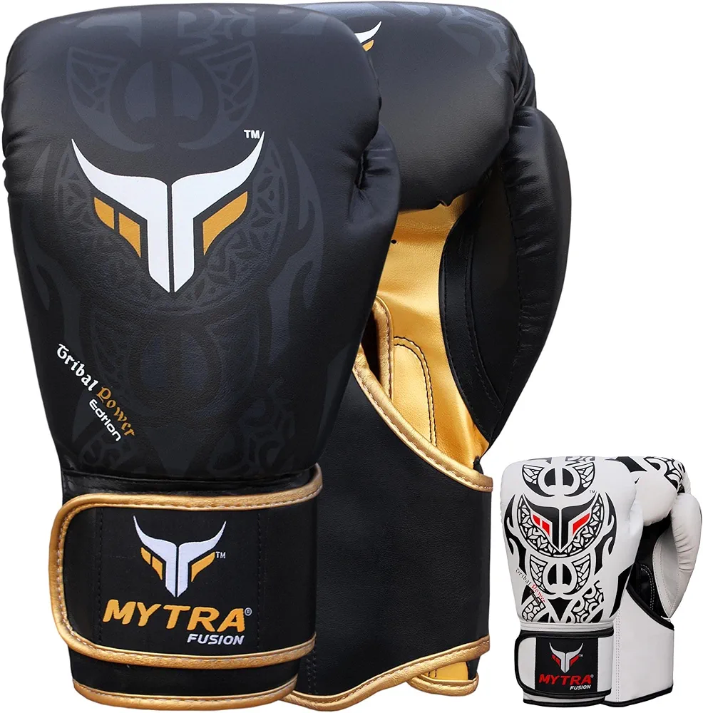 Mytra Fusion Boxing Gloves Pro Training Sparring Kickboxing Gloves for Men Women Boxing Glove MMA Muay Thai Sparring Gloves 10 oz 12 oz 14 oz 16 Oz