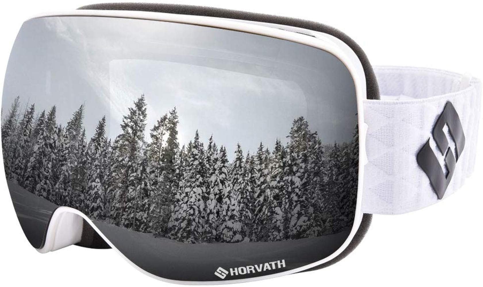 Ski Snowboard Goggles Magnetic Mirrored Lens 120s Anti-Fog for Adult