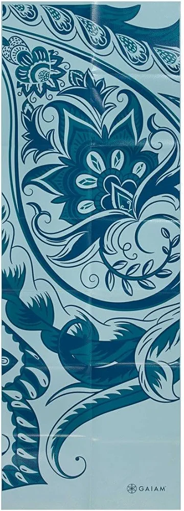 Gaiam Yoga Mat - Folding Travel Fitness & Exercise Mat - Foldable Yoga Mat for All Types of Yoga, Pilates & Floor Workouts (68"L x 24"W x 2mm Thick)